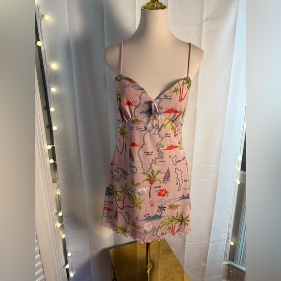 Urban Outfitters Pink Tropical Mini Dress - Picture 10 of 10